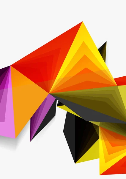 Vecteur low poly style 3d triangle ligne — Image vectorielle