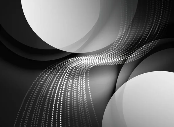 Parçacıklar koyu renk arka plan üzerinde oluşturulan parlayan dalga