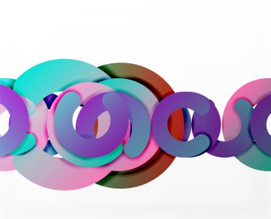 Daire geometrik arka plan, renkli iş veya web için teknoloji tasarım