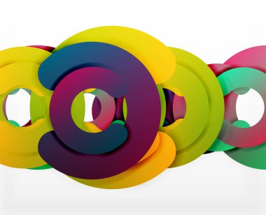 Daire geometrik arka plan, renkli iş veya web için teknoloji tasarım