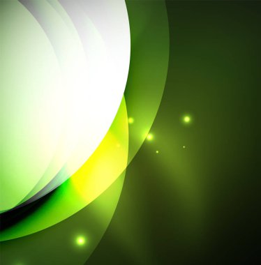 Çakışan daireye parlayan arka plan üzerinde