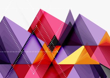 Üçgen düşük Poli vektör a4 boyutu geometrik soyut şablonu