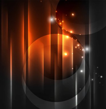 parlayan futuristik çizgiler