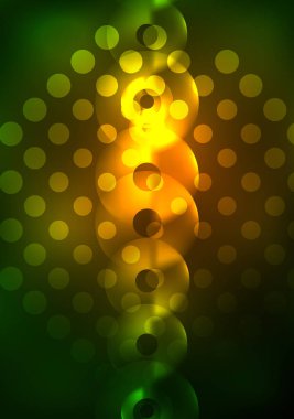 Karanlıkta parlayan daireler