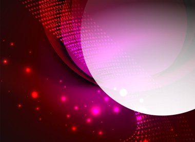 Parçacıklar koyu renk arka plan üzerinde oluşturulan parlayan dalga