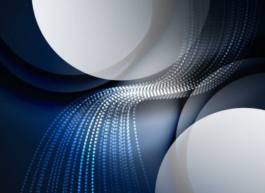 Parçacıklar koyu renk arka plan üzerinde oluşturulan parlayan dalga