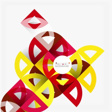 Kağıt daire kesim, mozaik mix geometrik desen tasarım