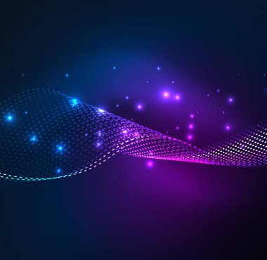 Vektör dalga parçacıklar arka plan