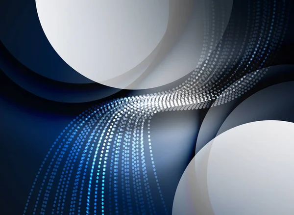 Parçacıklar koyu renk arka plan üzerinde oluşturulan parlayan dalga