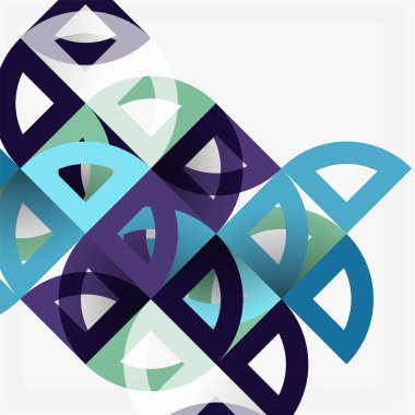 Kağıt daire kesim, mozaik mix geometrik desen tasarım