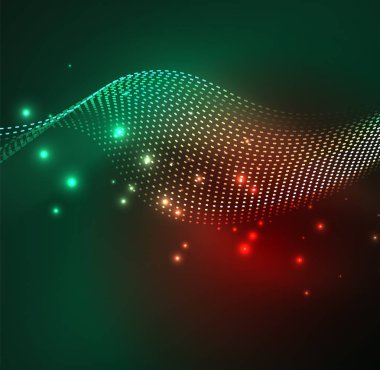 Vektör dalga parçacıklar arka plan