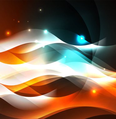 Neon ışıklı dalgalar