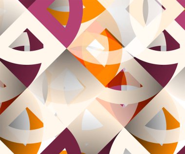 Kağıt daire kesim, mozaik mix geometrik desen tasarım