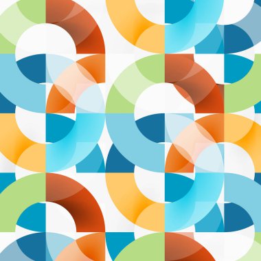 Modern geometrik desen tasarım gri arka plan üzerinde renkli halkalar