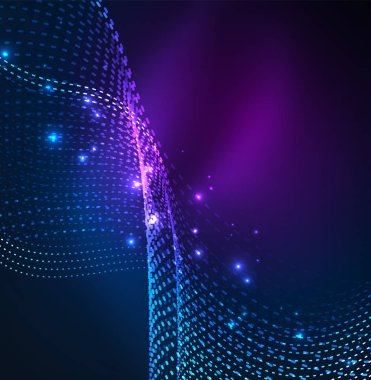 Vektör dalga parçacıklar arka plan