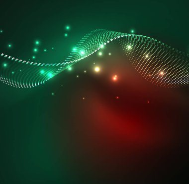 Vektör dalga parçacıklar arka plan