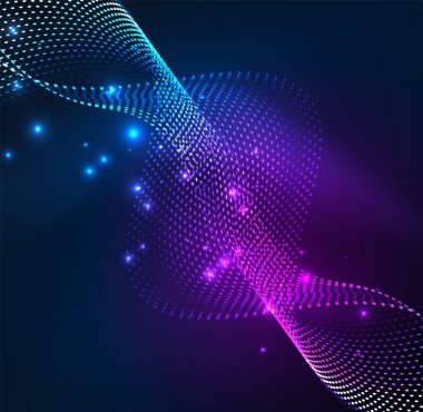 Vektör dalga parçacıklar arka plan