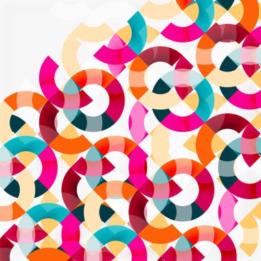 Modern geometrik desen tasarım gri arka plan üzerinde renkli halkalar