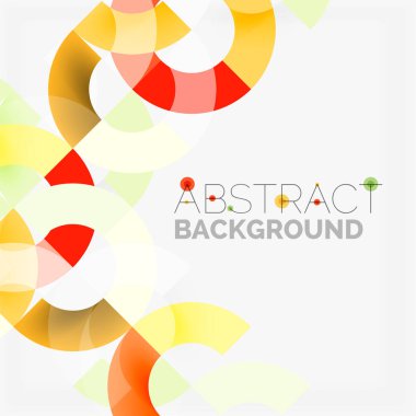 Modern geometrik desen tasarım gri arka plan üzerinde renkli halkalar