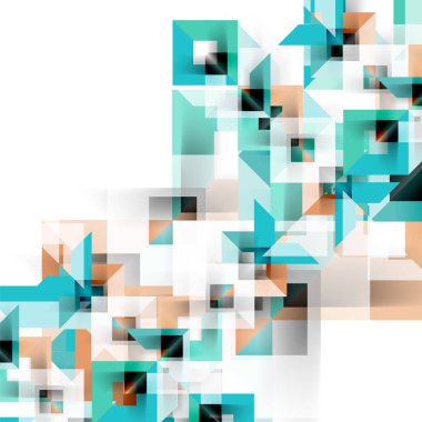 Beyaz Modern kare geometrik desen tasarım