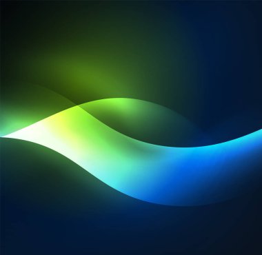 Neon ışıklı dalgalar