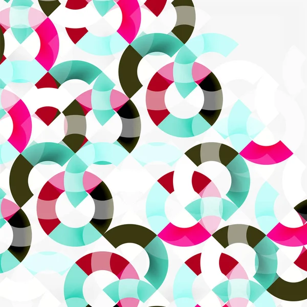 Modern geometrik desen tasarım gri arka plan üzerinde renkli halkalar