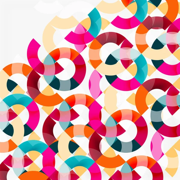 Modern geometrik desen tasarım gri arka plan üzerinde renkli halkalar