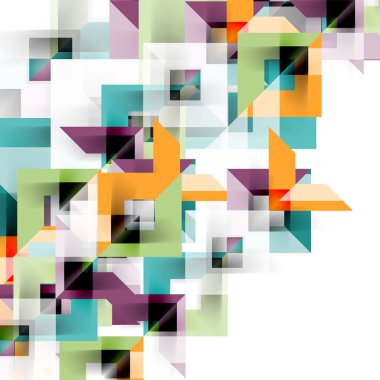 Beyaz Modern kare geometrik desen tasarım