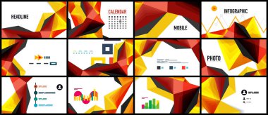 Modern üçgen sunu şablonu