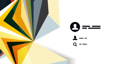 Modern üçgen sunu şablonu