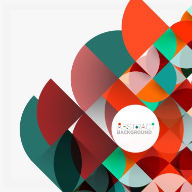 Kağıt daire kesim, mozaik mix geometrik desen tasarım