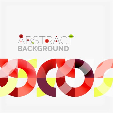 Modern geometrik desen tasarım gri arka plan üzerinde renkli halkalar