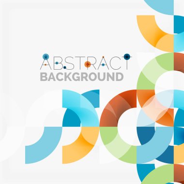 Modern geometrik desen tasarım gri arka plan üzerinde renkli halkalar