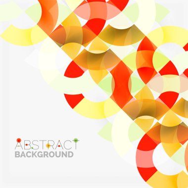 Modern geometrik desen tasarım gri arka plan üzerinde renkli halkalar