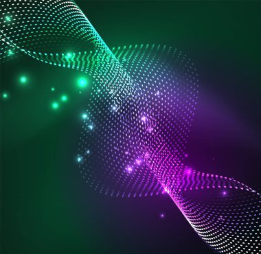 Vektör dalga parçacıklar arka plan