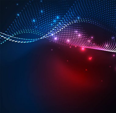 Vektör dalga parçacıklar arka plan