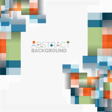 Soyut engeller şablon tasarım arka plan, beyaz, basit geometrik şekiller düz çizgiler ve dikdörtgenler