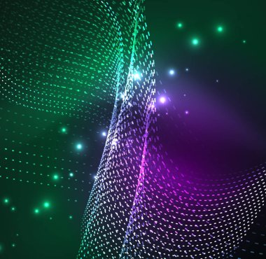 Vektör dalga parçacıklar arka plan