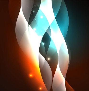 Neon ışıklı dalgalar