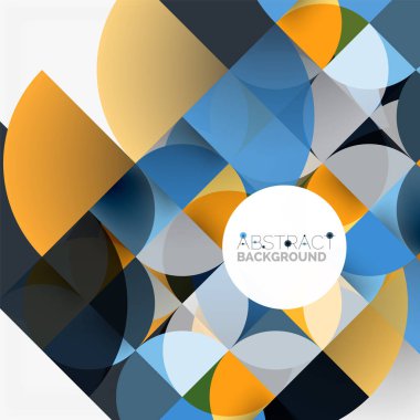 Kağıt daire kesim, mozaik mix geometrik desen tasarım