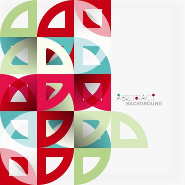 Kağıt daire kesim, mozaik mix geometrik desen tasarım