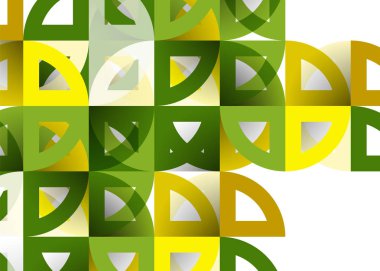 Kağıt daire kesim, mozaik mix geometrik desen tasarım