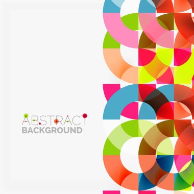 Modern geometrik desen tasarım gri arka plan üzerinde renkli halkalar