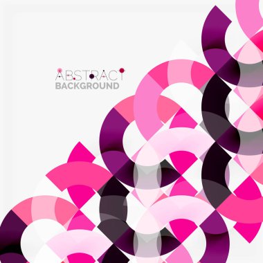 Modern geometrik desen tasarım gri arka plan üzerinde renkli halkalar