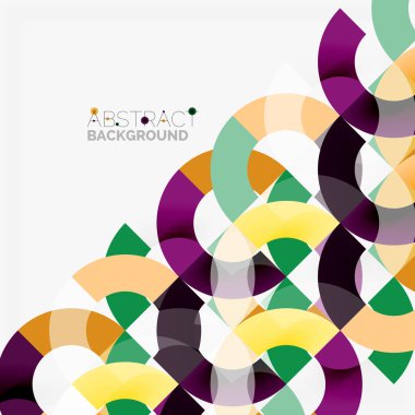 Modern geometrik desen tasarım gri arka plan üzerinde renkli halkalar