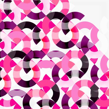 Modern geometrik desen tasarım gri arka plan üzerinde renkli halkalar