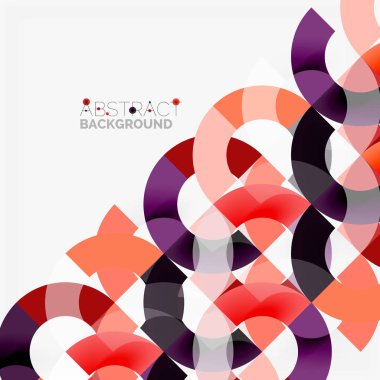 Modern geometrik desen tasarım gri arka plan üzerinde renkli halkalar