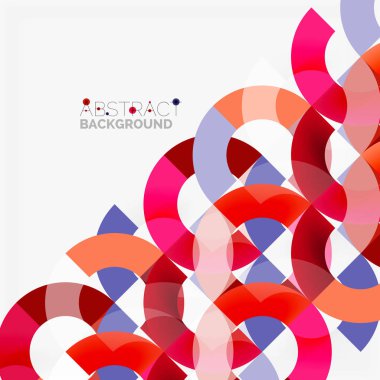 Modern geometrik desen tasarım gri arka plan üzerinde renkli halkalar