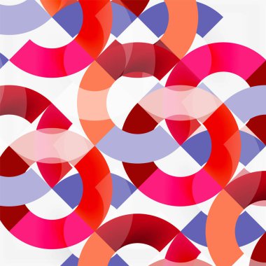 Modern geometrik desen tasarım gri arka plan üzerinde renkli halkalar