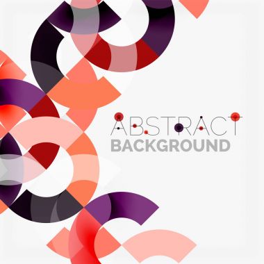 Modern geometrik desen tasarım gri arka plan üzerinde renkli halkalar